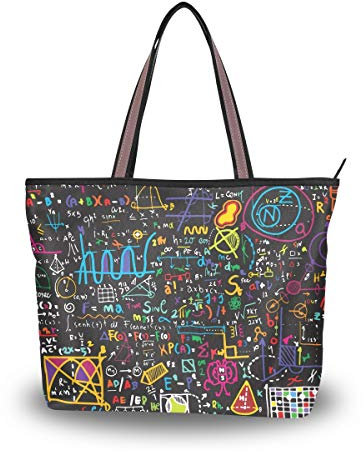 BKEOY große Damen-Handtasche, Schultertasche, Laptop-Tasche mit Reißverschluss, bunt, Mehrfarbig - multi - Größe: Large
