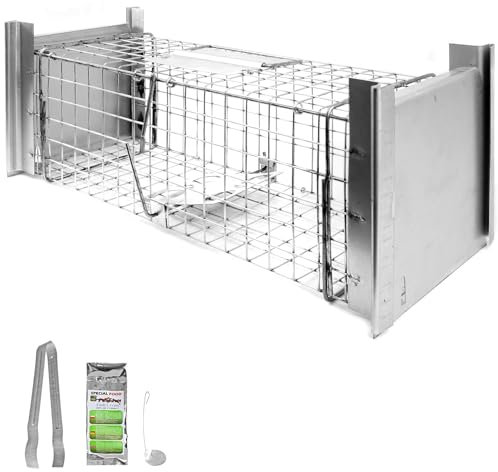 Gabbia Trappola per Animali Talpa Ratto Mouse Topo Nutria 50 x 17 x 17 cm Petigi