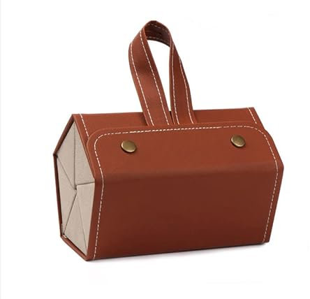 Sxspace Brillenorganizer Brillenaufbewahrung/Präsentation, Reisen Sonnenbrillen Brillenbox zur Aufbewahrung von 5 Brillen, Tragbar Brillenetui für Damen Herren (Braun-Beige), ‎11.94 x 16.51 x 12.7 cm