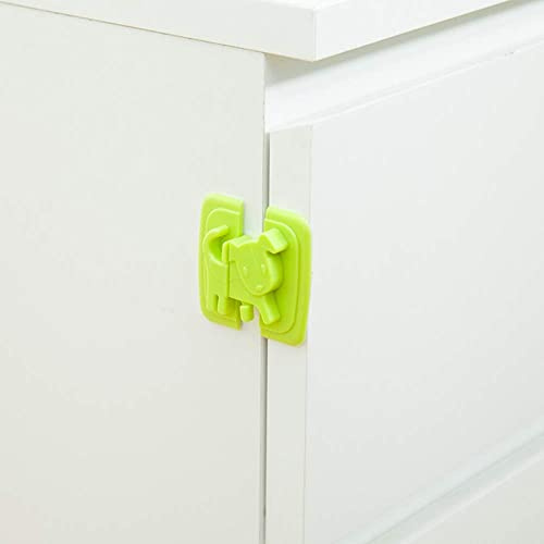 NA Set di 4 lucchetti per Bambini, a Prova di Bambini, per armadi e cassetti, per armadi da Cucina e cassetti