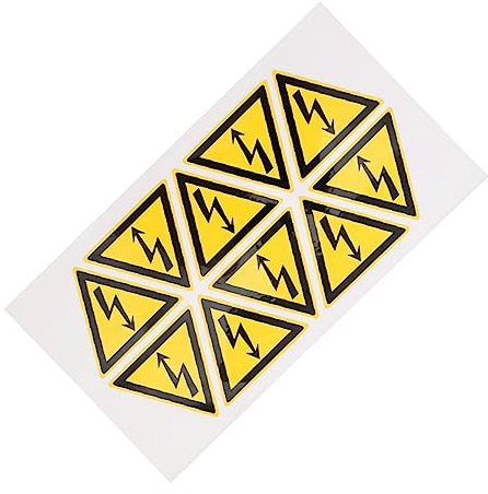 Mobestech Warnschild Aus Strapazierfähigem Pp-material Warnaufkleber Für Stromschläge Einfach Zu Kleben Starke Haftung Für Lager Und Gemeindezentrum