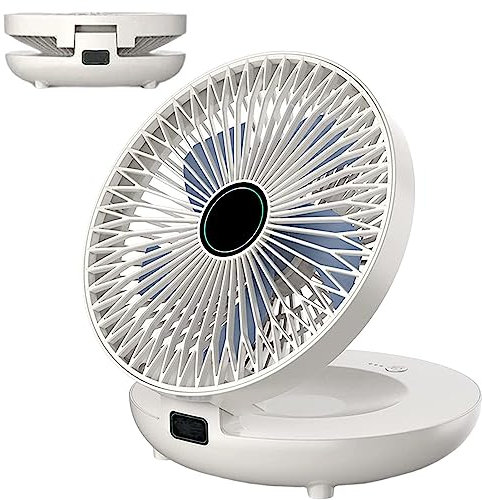 Ziurmut Wall Fan, Table Fan, Rechargeable Battery Fan Operated Desk Fan Portable Air Circulator Fan Wall Fan For Bedroom Home Desktop Portable Household Foldable Fan