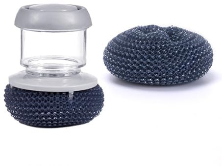 Brush pot artifact automatic liquid dishwashing brush kitchen household pot brush sponge brush steel wool ball long handle cleaning brush