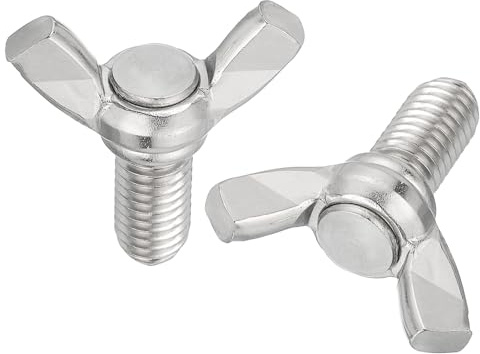 QUARKZMAN 20pz Viti Farfalla a Ali M8-1.25x16mm, Viti Farfalla a Mano in Acciaio Inossidabile 304, Viti Farfalla a Mano a Testa a Ali
