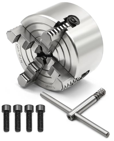 Yunnergo K72-100 Lathe Independent Chuck 4 Inch Manual Chuck 4 Jaw 3500 r/min