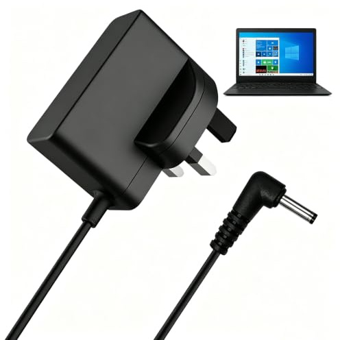 12V Laptop Charger Compatible with Geo GeoBook 1E Education Computer | Computer Charging Accessory,Replacement Power Supply Cable Uk Plug