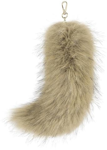 Uposao Fuchsschwanz Anhänger Faux fuchsschwanz Flauschigen Anhänger Fell Schwanz Keychain Kleine Tier Schwanz Keychain Groß Schlüsselring Auto Schlüsselketten Anhänger Weich Flaumig Dekoration
