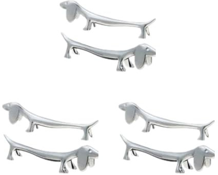 6Pack Puppy Chopstick Holder, Chopsticks Rest Little Dog, Dachshund Knifes Rest Stainless Steel Fork Stand Spoon Tableware Rack Holder Utensil Cutlery Stand Table Dinning Tool Kitchen Gadgets