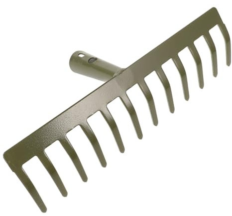 Angoily Rastrello Da Giardino Manganese Denti Utensile Manuale Per Rimuovere Foglie e Erbacce Strumento Da Giardinaggio Per Uso Domestico e Professionale