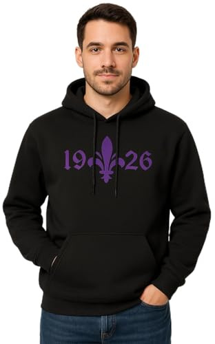 Ataviko Felpa con Cappuccio Fiorentina 1926 Serie A Sweat Hoodie Essentials con Tasca e Grafica Uomo/Donna