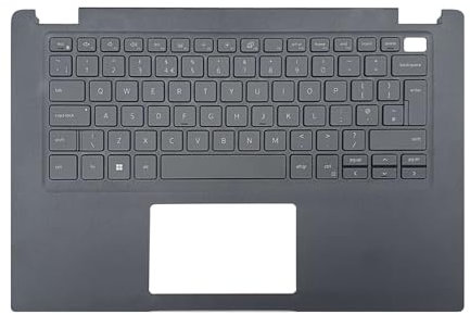 TECHNOLOGYVS Replacement for Dell Latitude 14 3410 Laptop Palmrest Cover Top Case UK Qwerty Backlit Keyboard Grey