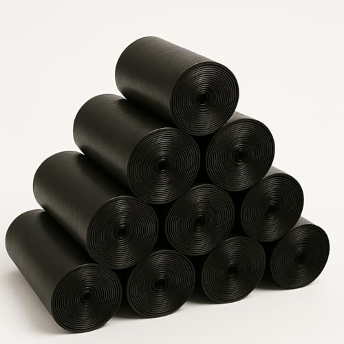 Hansepack24 100 Stück reißfeste Abfallsäcke | starke Müllsäcke | 10 schwarze Rollen | 240L Fassungsvolumen | stabile Müllbeutel aus umweltfreundlicher Recyclingfolie (240 Liter)
