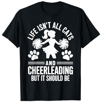 Katzen und Cheerleading Lustiges Cheerleading T-Shirt