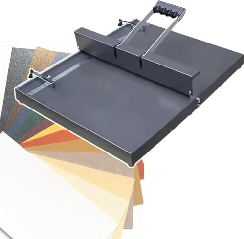 Machine à plier, plieuse manuelle de papier de 350/450 mm avec règle de positionnement, machine de bureau pour cartes de vœux, brochures et photos (D350)