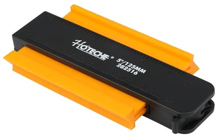 Hoteche Konturenlehre 125mm | 90-teilige Schablonen | ABS/PA/PS-Material | Metrische/Imperiale Skalen