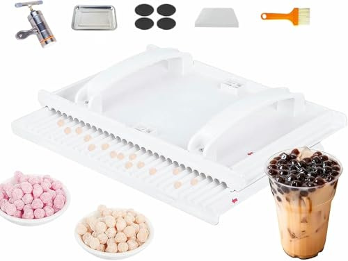 YGHBFRSZ Manual Tapioca Pearl Maker Machine, 3-12mm DIY Bubble Pearl Maker Tool, Cassava Ball Rubbing Board, for Milk Tea Shop (3mm)