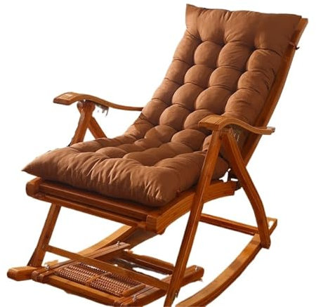 Weiches, solides Lounge-Kissen für Liegestuhl und Schaukelstuhl, bequemes Erkerfenster, Sofa, Sitzpolster (klein, braun) – ideal für Heimdekoration und Entspannung