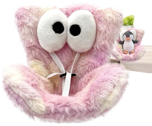 Siège auto pour poupées, canapé en peluche design grands yeux - poupées jouets siège auto - pour filles enfants tout-petits affichage de jeu de vent 10-17 cm jouet
