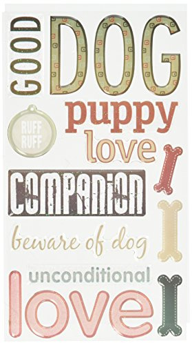 Sticko Phrase Cafe Epoxy Stickers, Dog