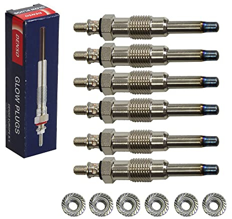 DENSO Diesel Glühkerze 11V Schlüsselweite: 12mm Gewindemaß:M12x1.25 Glühkerzenausführung:Metall-Glühkerze Kompatibel mit BMW 5 Limousine E39 5 Touring E39, MERCEDES-BENZ 190 W201 Stufenheck W124, OPEL