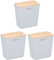 alpina Set di Contenitori per Alimenti 3 Pezzi - Contenitori Ermetici per Alimenti da 1L - 13,5 x 13 x 8 cm - Scatole di Plastica per l'Organizzazione della Cucina - Bianco