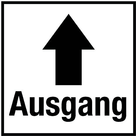 Türkennzeichnung - Ausgang - Folie Selbstklebend - 20 x 20 cm