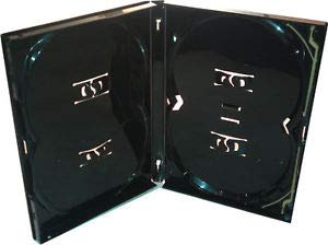 Dragon-Trading Amaray Multi 4 CD-/DVD-/Blu-Ray-Disc-Hülle in Schwarz (1 Stück) – für 4 Discs mit 14 mm Rücken – sichern und organisieren Sie Ihre Mediensammlung