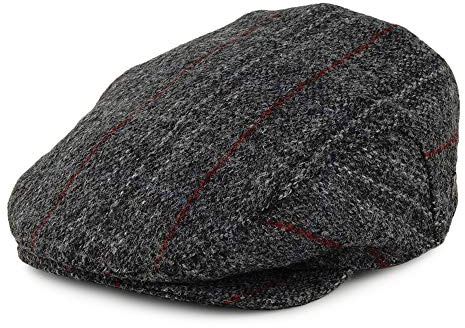 Jaxon & James Harris Tweed Loch Alsh Flat Cap - Grey Multi - Medium