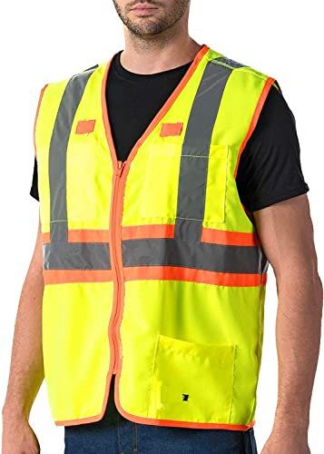 SMART Q CLASSIC Hi-Vis-Premium-Sicherheitsweste (M, Yellow)