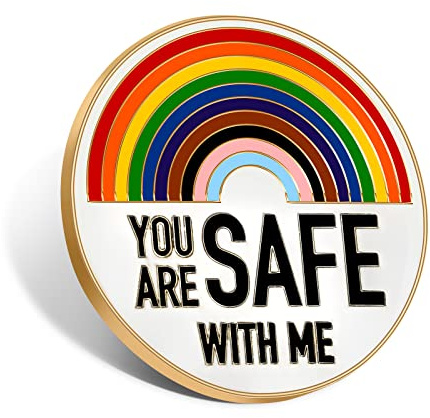 Emaille-Anstecknadeln, Aufschrift You Are Safe With Me, für Krankenschwester, Arzt, Medizinstudenten, Regenbogen-Brosche, Anstecknadel für Kleidung, Rucksack, Hut, Dekoration, lustiges Abzeichen,