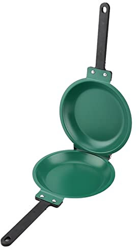 Sartenes para tortillas, revestimiento de cerámica Sarten tortilla patatas antiadherente de doble cara, sartén con tapa, máquina para hacer tortitas, utensilios de cocina para el hogar