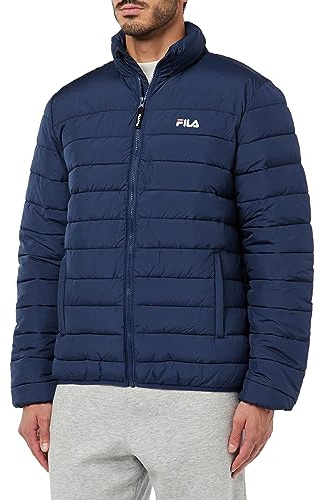 FILA Butzbach Giacca Imbottita Leggera, Iris Nero, XS Uomo