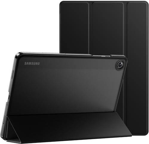 JETech Funda para Samsung Galaxy Tab A9+ / A9 Plus 11 Pulgadas 2023, Carcasa Slim Translúcida Respaldo Trifold Folio Soporte Protectora Tableta, Auto-Estela/Sueño (Negro)