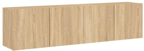 vidaXL TV Cabinets Wall-mounted 2 pcs Sonoma Oak 80x30x41 cm