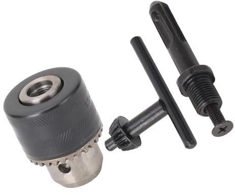 Portabrocas con Llave Acero C45 1,5‑13 Mm Adaptador de Broca de Impacto de 3 Mordazas 1/2‑20UNF para Fijación de Perforación