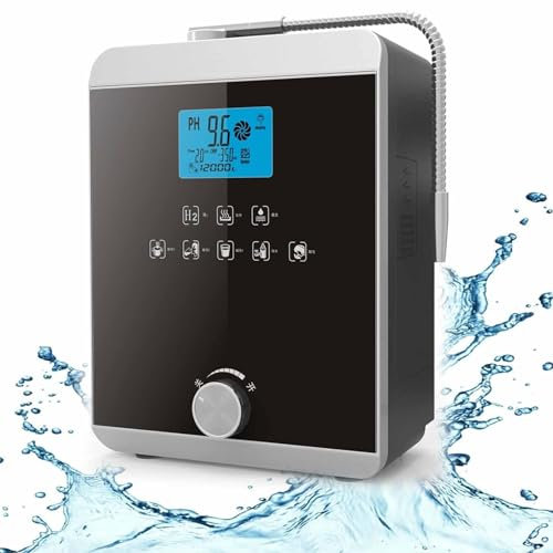 DDZJTPP Máquina Profesional Ionizador Agua Y Purificador Agua, Máquina Agua ácido Alcalino Ph 2.8-11, hasta -800 Mv Orp, 12000 litros por Filtro, Filtro Agua Alcalina Electrodo 11 Placas