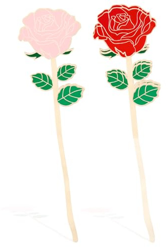 2 Lesezeichen, Rosen-Lesezeichen, Blumen-Lesezeichen aus Metall, Lehrergeschenke, Lesezeichen für Buchliebhaberinnen, Geburtstagsgeschenke zum Lehrertag