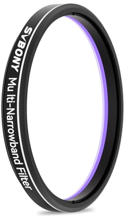 SVBONY SV240 Telescopic Filter, 2 Inch Multi-Narrowband Galaxy Nebula Filter, Ha OIII H-Beta Universal NIR Near Infrared Light Pollution Filter for Astrophotography