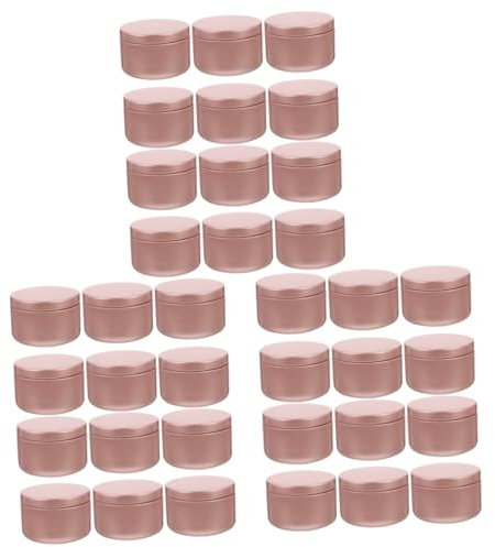 SEWOART 36pcs Round Candle Jars Travel Tins Candle Making Storage Container Empty Jars Lids for Crafts