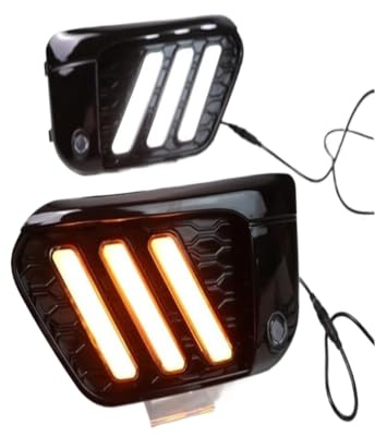 CJMPZKVRY 2 Stück LED DRL Tagfahrlicht kompatibel mit BMW X1 F48 F49 2016 2017 2018 2019 Nebelscheinwerfer mit Relais Stil Blinker Gelb