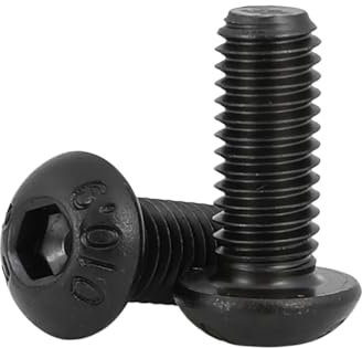 Generisch 2–10 Stück BSW British Standard 1/8 5/32 3/16 1/4 5/16 3/8 Güteklasse 10,9 schwarze Innensechskant-Halbrundkopfschraube, Pilzkopf-Sechskantschraube(3I16-24(10pcs),1/4)
