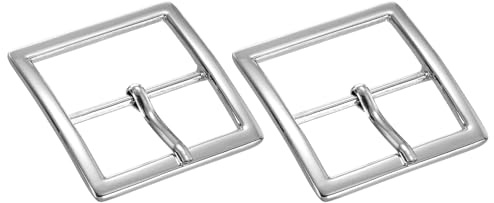QUARKZMAN Metall-Roller-Schnalle, Einzelne Dorn-Schnalle mit Quadratischem Mittelsteg für Leder Handwerk Zubehörs Gürtel
