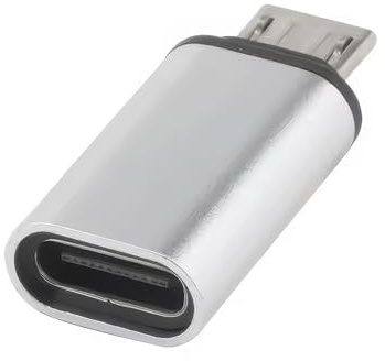CABLEPELADO - Adaptador USB C Hembra a Micro USB Macho | Conversor USB C a Micro USB | Velocidades de Transferencia de Datos de hasta 480 Mbps | Transferencia de Datos | Plata