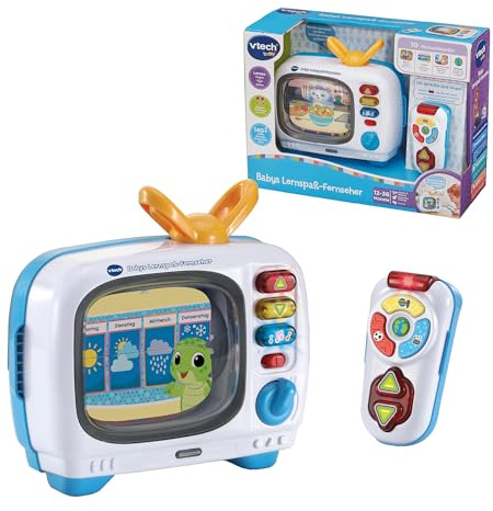 Vtech Juguete Interactivo para bebés a Partir de 12 Meses con música, Sonidos de Animales, imágenes Coloridas y Rodillo Giratorio, Juguete Educativo para bebés y niños pequeños