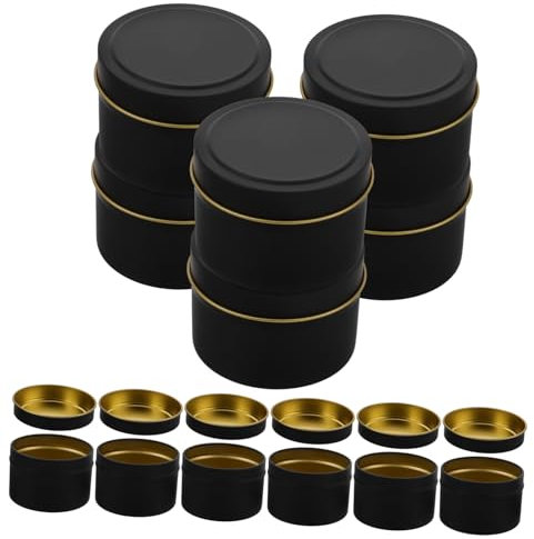 Lurrose 12stücke Kerzengläser Mit Deckel Aus Weißblech Diy-kerzenhalter Multifunktionale Kerzenbehälter Für Aromatherapie Und Dekoration