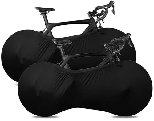 Barlone 2 Stück Schwarz Fahrradabdeckung, Waschbar Fahrradschutz, Fahrrad Abdeckung, Fahrradgarage Innenbereich Staubdicht Fahrradschutzhülle, Fahrradhülle für Fahrräder Mountainbike