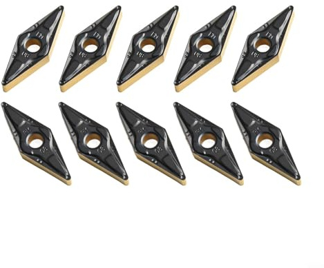 Sophisticated Lathe Tooling Ten Count Package of VNMG Carbine Inserts, Suitable for Diverse Metalworking Projects