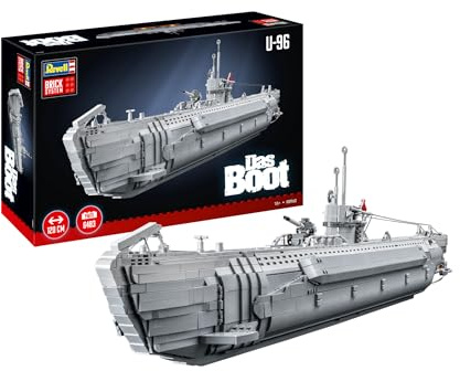Revell Brick System U-Boot Das Boot U 96 | Klemmbaustein Modellbausatz für Erwachsene mit 6483 Teilen | detailreiches Sammlermodell mit Innenraum und bedruckten Bausteinen
