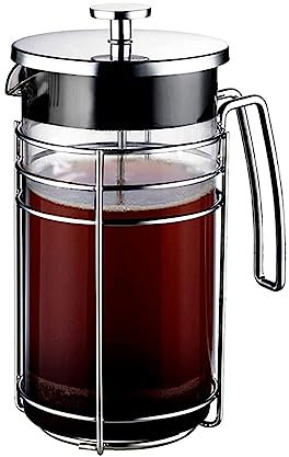 OZBME Ensemble de cafetière à Piston français de Quatre Tasses en Verre Borosilicate résistant à la Chaleur 304 (600 ML) (Une Couleur 1000 ML)