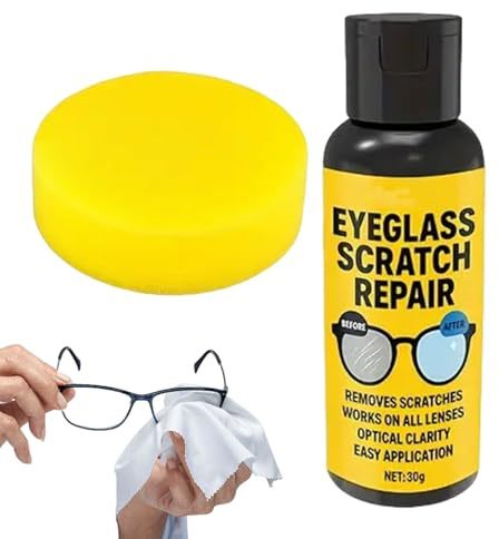 Huxibai Supprime Rayures Lentilles - Nettoyant Anti-Buée pour Lunettes de Soleil | Solution Polissante Anti-Rayures pour Surfaces Vitrées Appareils Électroniques Montres Vitrocéramique Automobile
